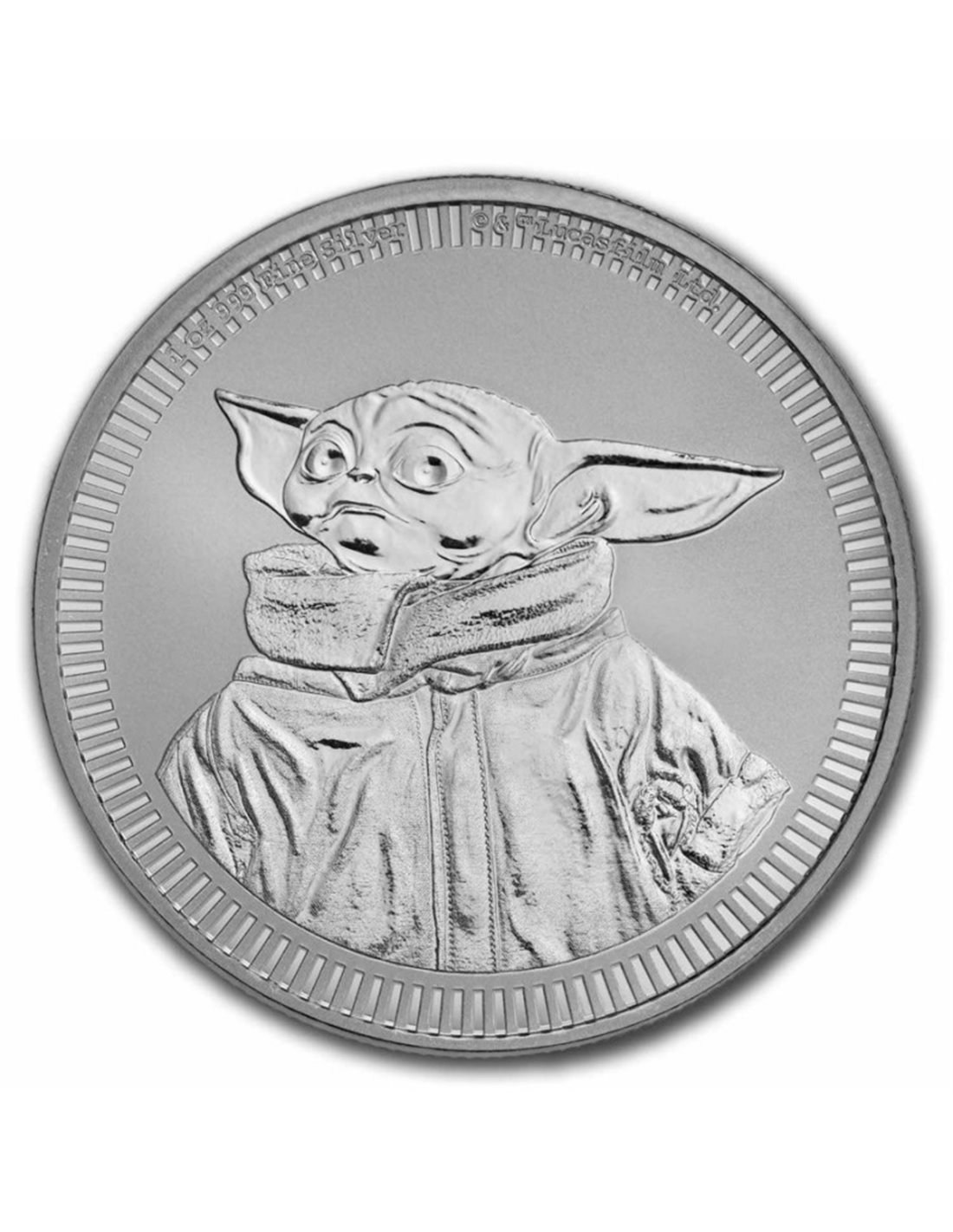 YODA Baby Grogu 1 Oz Silver Coin 2 Niue 2023