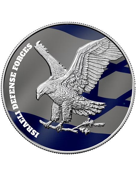 FORZE DI DIFESA ISRAELIANE Edizione 1 Oz Moneta Argento 1$ USA 2023