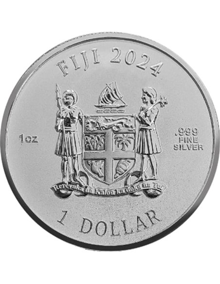 Fiji Islands 1 Dollar 2016 Silver 1 OZ Pp-Proof F #5720 Costume IN Rio Only  2500