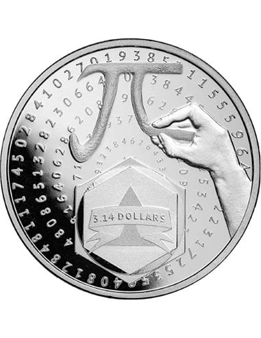 Moneta Argento NUMERO PI 1 Oz 3.14$ Niue 2024