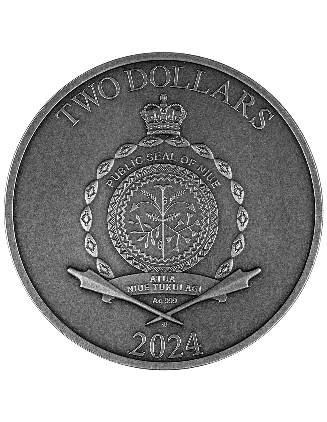 LUNAR CALENDAR 2 Oz Silver Coin 2$ Niue 2024