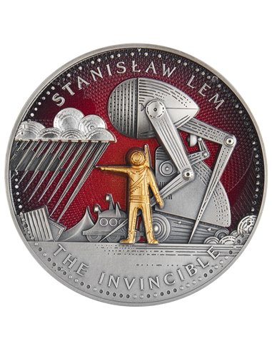 INVICIBLE Stanislaw Lem Master of Science Fiction 2 Oz Silver Coin 1000 Francs Cameroon 2024