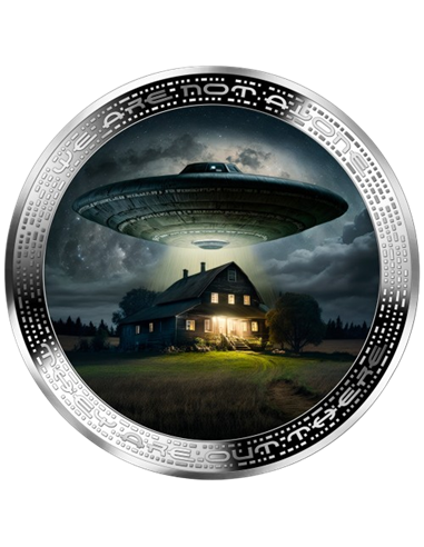 FARM AND UFO We are not Alone 1 Oz Silbermünze 1000 Franken Kamerun 2025