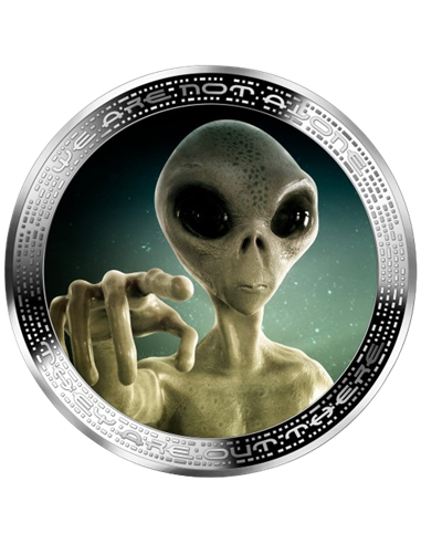 ALIEN FACE We are not Alone 1 Oz Silver Coin 1000 Francs Cameroon 2025