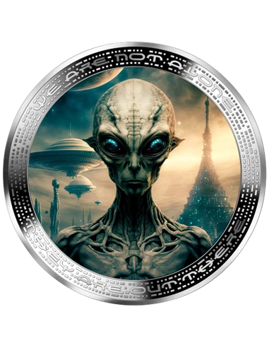 ALIEN FACE ON HOME We are not Alone 1 Oz Silver Coin 1000 Francs Cameroon 2025