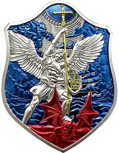 ST. MICHAEL SHIELD Dragonslayer Edition 2 oz Silver 2024