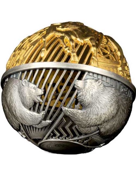 GOLDEN SNITCH 3D Harry Potter Spherical 3 Oz Silver Coin 5$ Samoa 2022