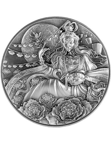 ИЗМЕНИТЕЛЬ И НЕФРИТОВЫЙ КРОЛИК Серебряная монета 1 унция 5000 франков Чад 2023