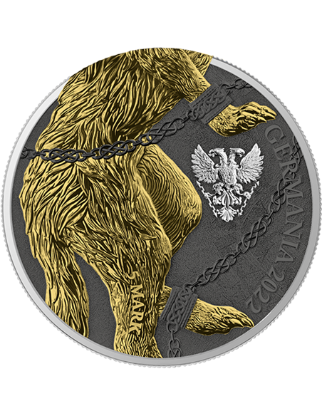 FENRIR GEMINUS Germania Beasts 2 x 1 Oz Silver Coin 5 Mark Germania...