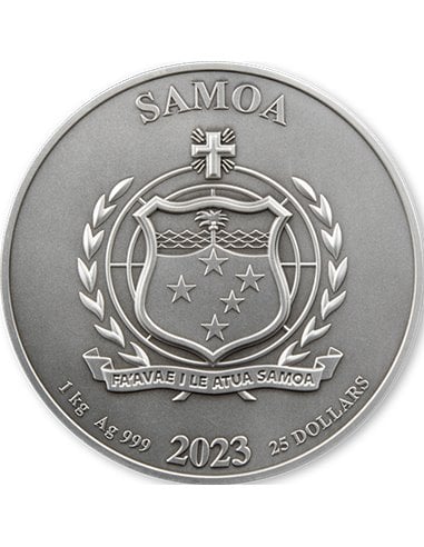 VIKINGS Multiple Layer 1 Kg Kilo Silver Coin 25$ Samoa 2023
