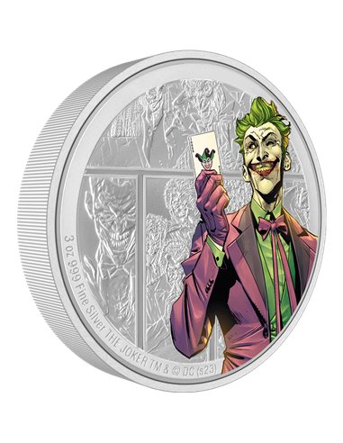 JOKER CD Villains 3 Oz Silver Coin 10$ Niue 2023