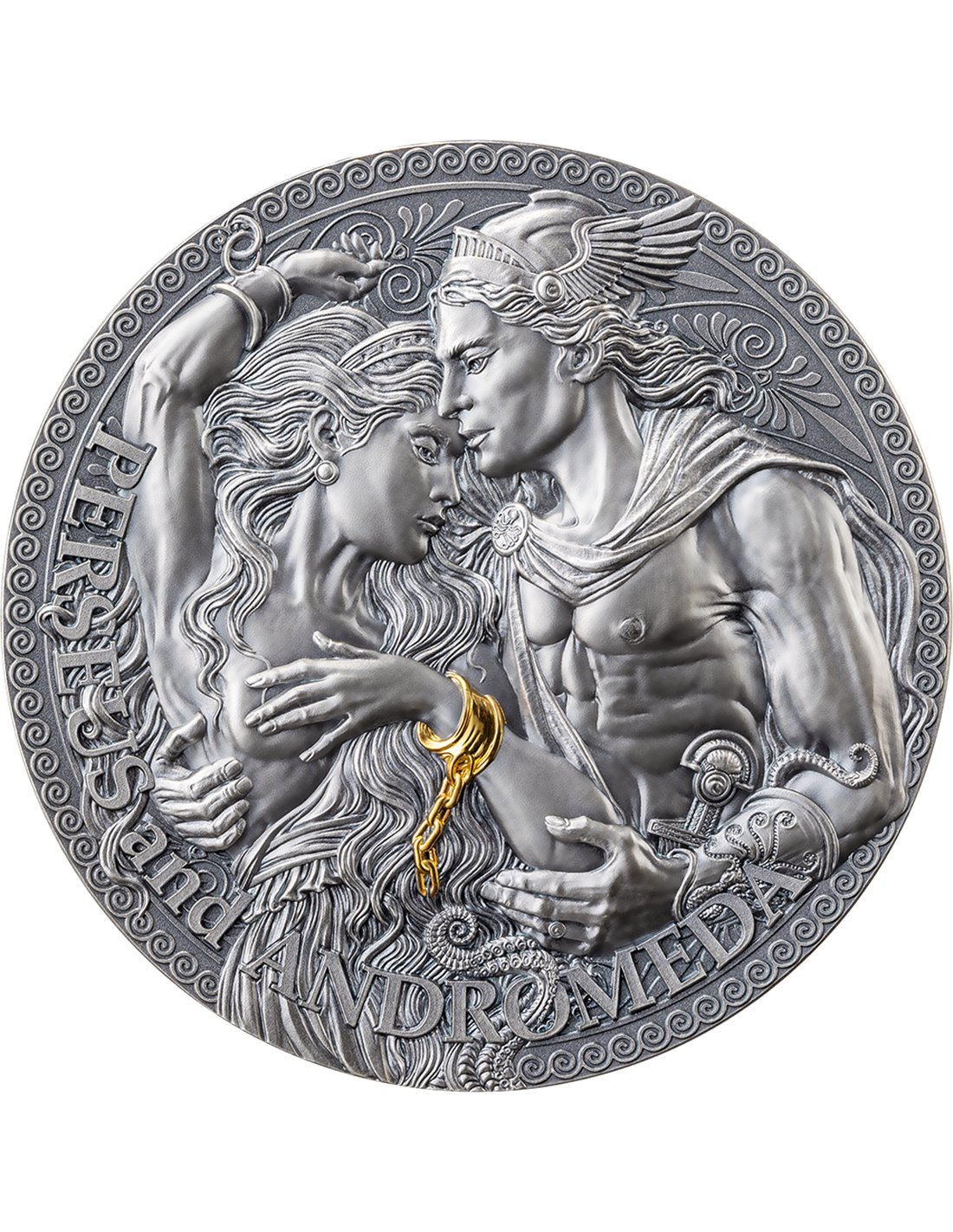 PERSEUS & ANDROMEDA Great Greek Mythology 2 Oz Silver Coin 2000 Fs ...