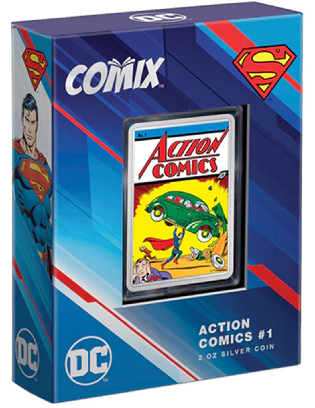 COMIX 1 Superman Action Comics 2 Oz Moneta Argento 5$ Niue 2023