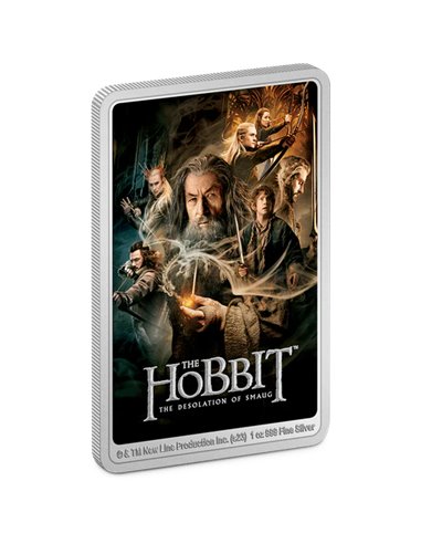 DESOLATION OF SMAUG The Hobbit Warner Bros 1 Oz Moneda Plata 2$ Niue 2023