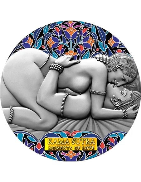 KAMA SUTRA III Moments of Love 3 Oz Silver Coin 3000 Francs Cameroo