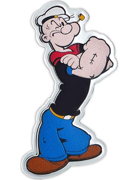 POPEYE Sailor Man 1 Oz Silver Coin 2$ Samoa 2023