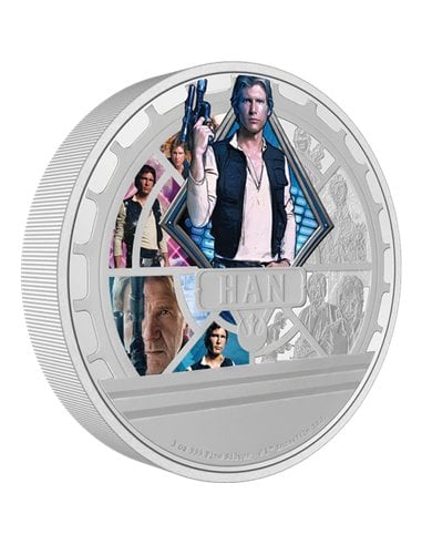 HAN SOLO Star Wars 3 Oz Silver Coin 10$ Niue 2023