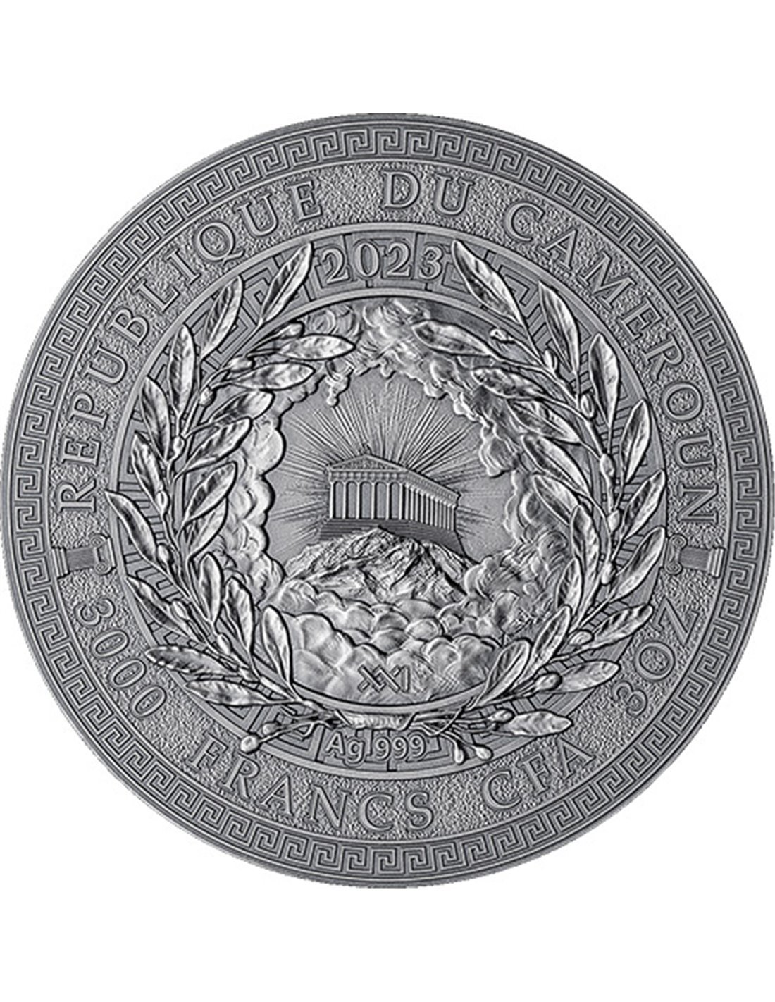 HEPHAESTUS The Great Greek Mythology 3 Oz Silver Coin 3000 Francs C
