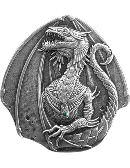 EGYPTIAN DRAGON Dragons of the World Antique 1 Oz Silver Coin 1$ Fi