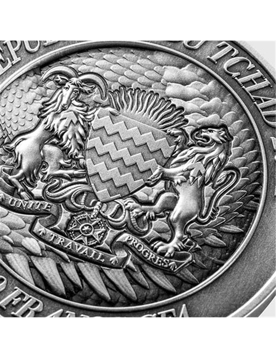 THE DECREE OF THE WOODEN DRAGON 2 Oz Silver Coin 10000 Francs Tchad 2024