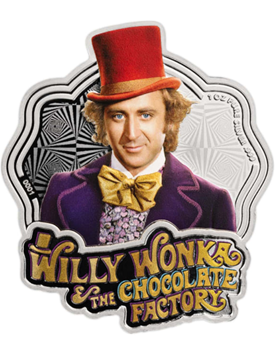 WILLY WONKA The Chocolate Factory 1 Oz Silver Coin 5 Samoa 2024