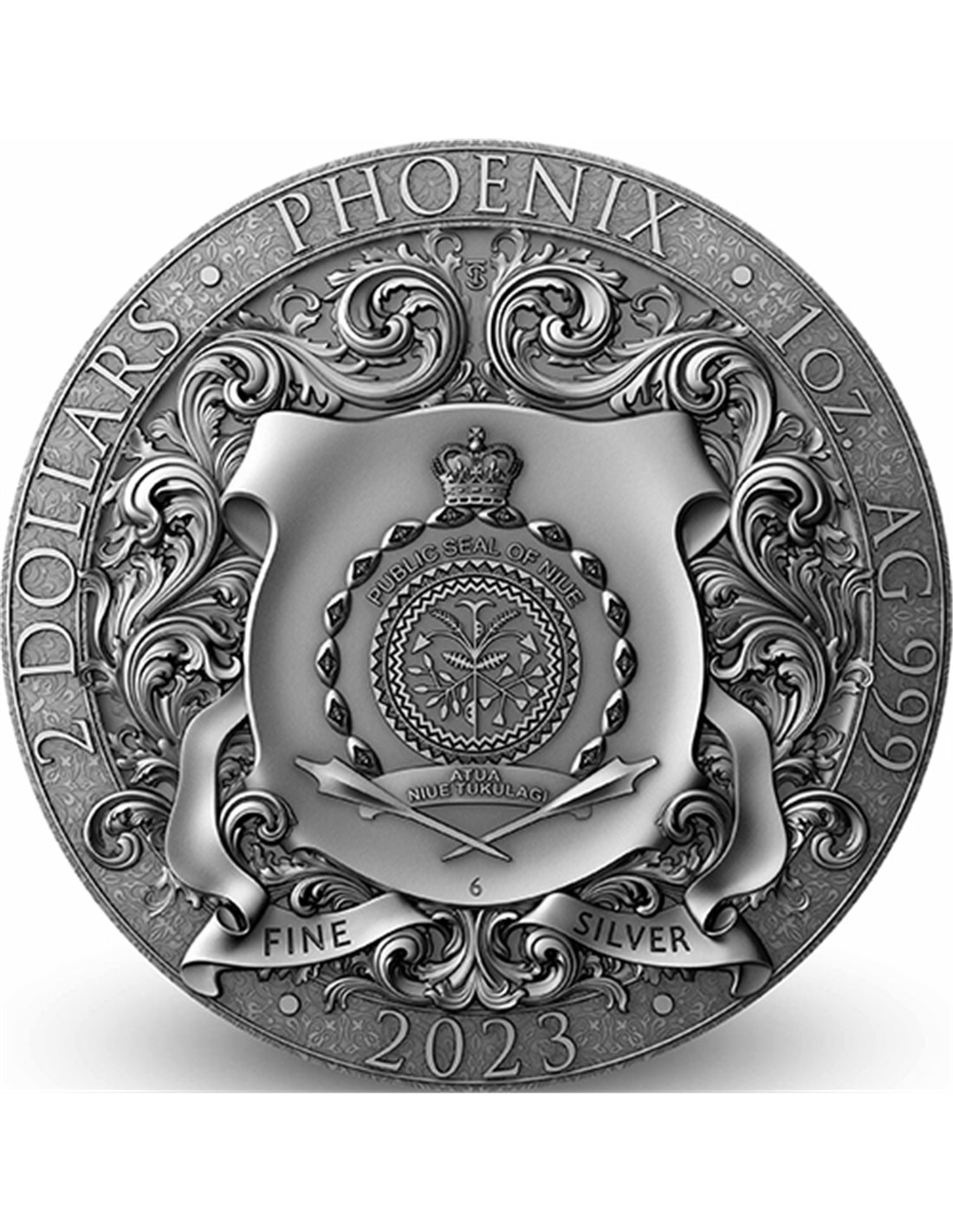 PHOENIX 1 Oz Silver Coin 2$ Niue 2023