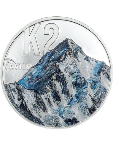 K2 Peaks 2 Oz Silbermünze 10$ Cookinseln 2024