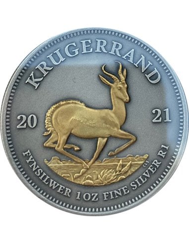 KRUGERRAND 1 Oz Silver Coin 1 Rand South Africa 2021